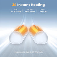 XTao 2-pack rechargeable hand warmer with 3 heating levels. From 107 to 130 fahrenheit. Smart design to prevent overheating, sustainable and reusable.