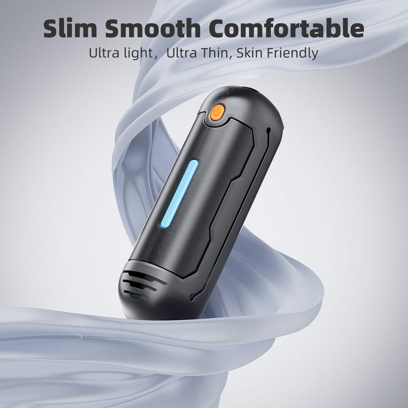 XTao Rechargeable 2-in-1 hand warmer in black color, portable, 2-pack, sustainable, for warm up & hot compress